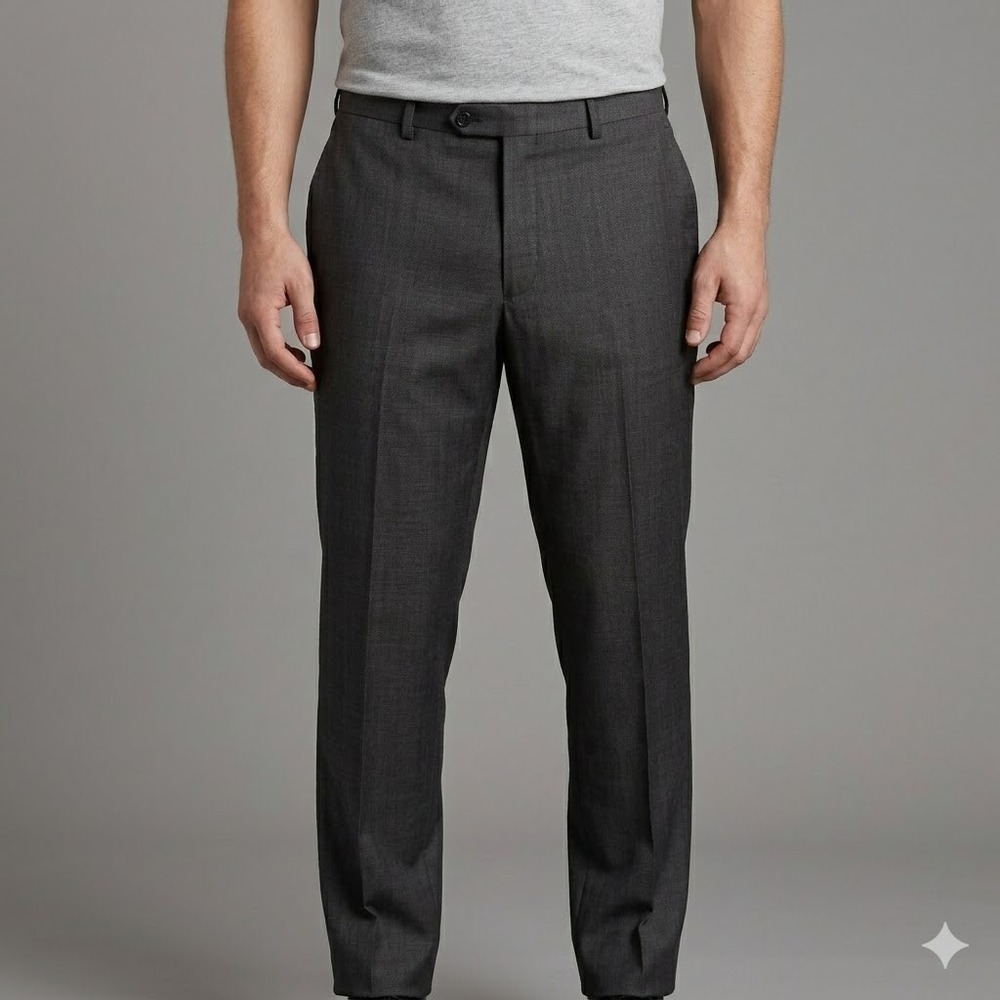 John Varvatos Soho Fit Dark Grey Wool Suit‎ Pants 39R EUC